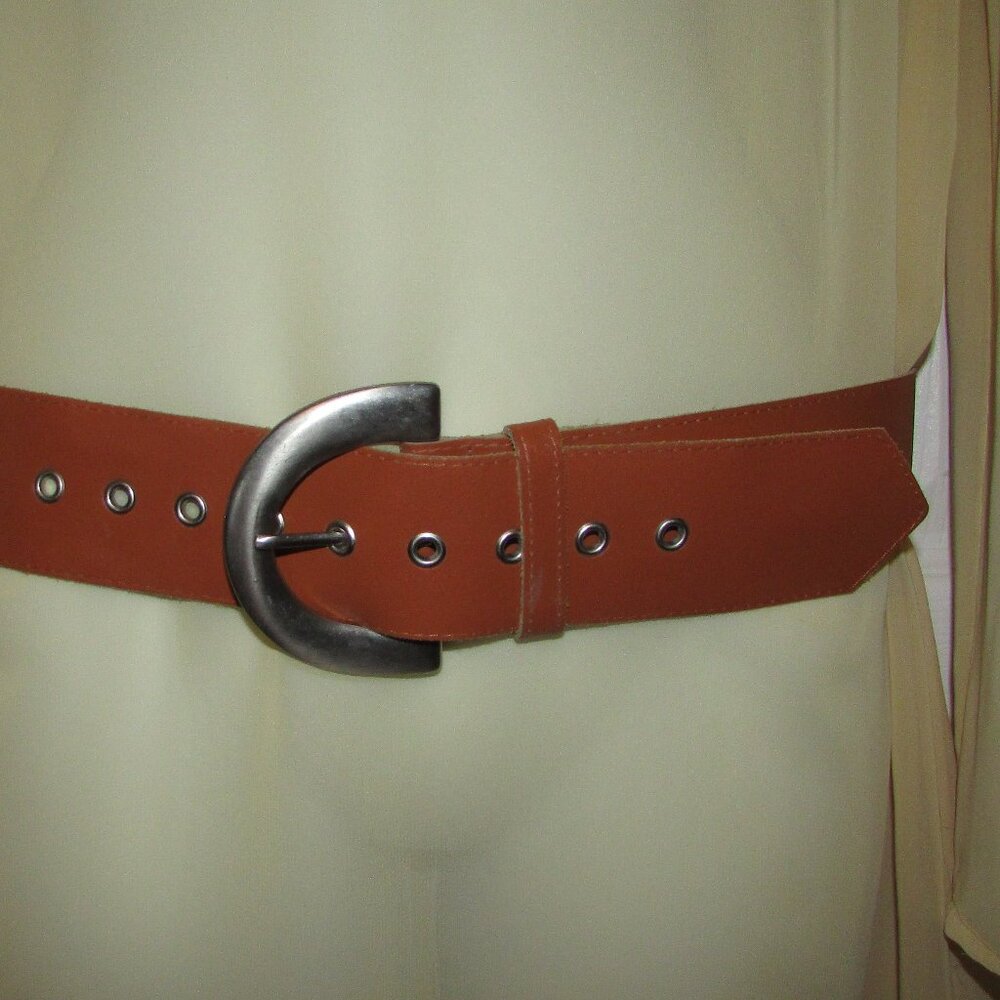 Genuine Leather 2" Wide Belt - Small - Vintage